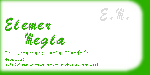 elemer megla business card